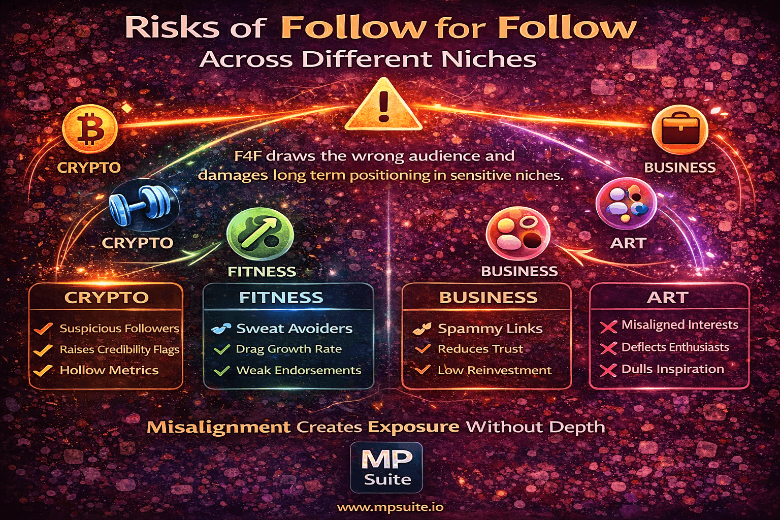 Risks of Follow for Follow Across Different Niches